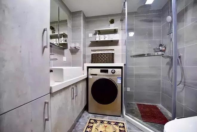 ky体育卫生间洗衣机摆放设计效果图小空间的完美利用不拥挤又美观(图2)